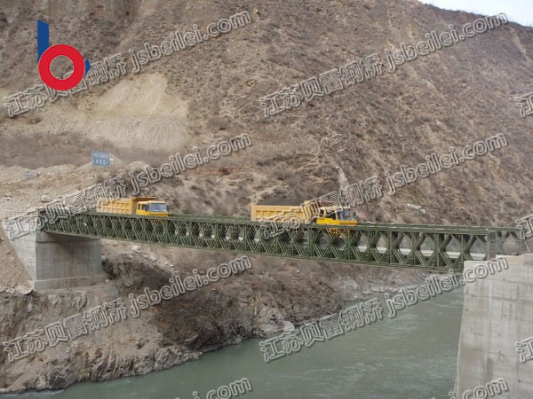 贝雷钢桥-四川甘孜州乡城县洞松水电站48米